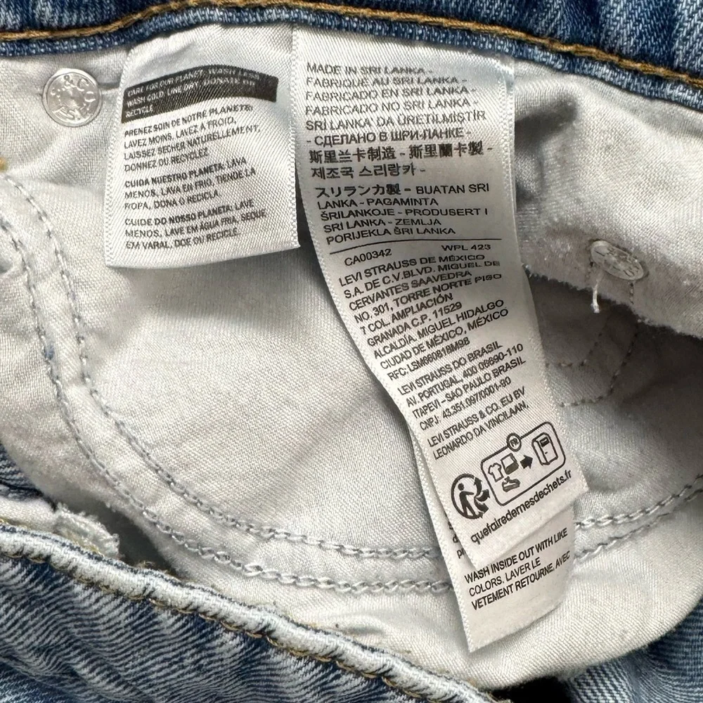 Levi’s Super Low Jeans Women’s 27 Light Wash Straight Y2K Denim - Picture 5 of 6